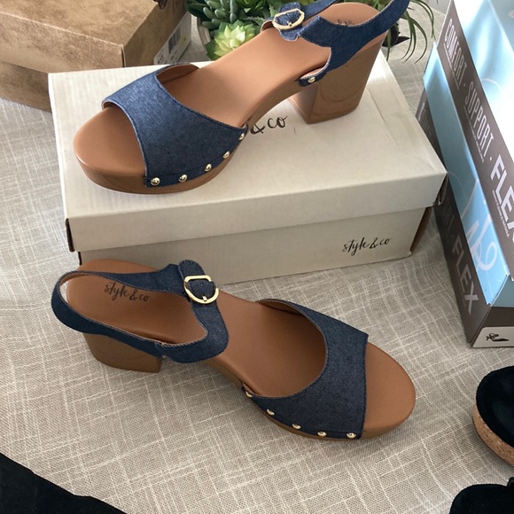 Style & Co. Shoes - Platform heels NWT denim 10